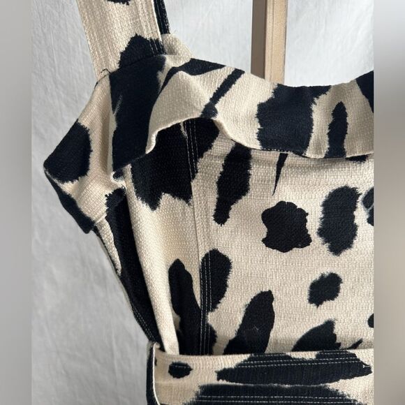 Stine Goya Gina Dress Estimated Size Medium Tie Dye Day Midi Dress Beige Black - Picture 6 of 12